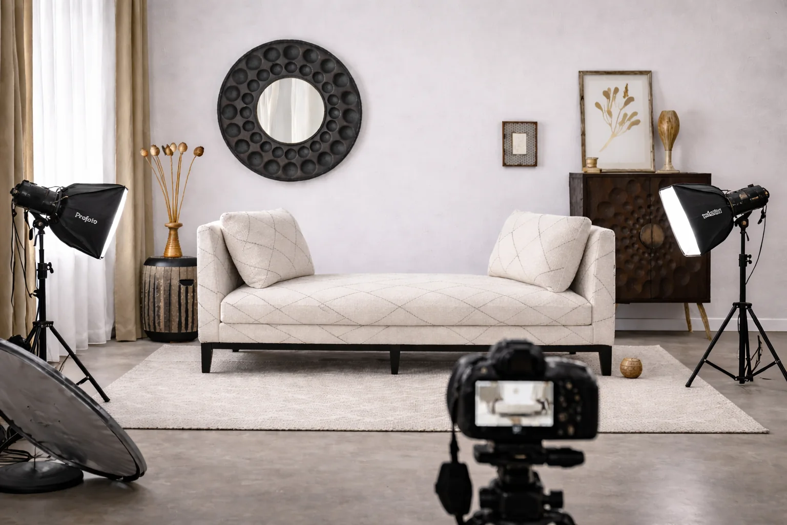 Content, events, and market presence support during a styled product shoot